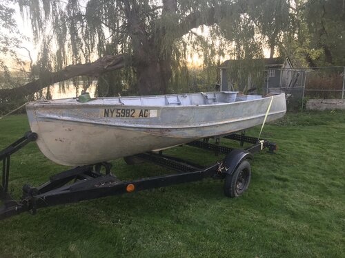 14' old aluminum boat with a trailer - Boats for Sale - Lake Erie