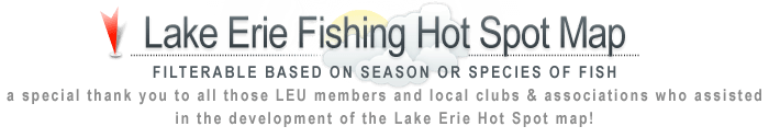 Lake Erie Fishing Hot Spot Map